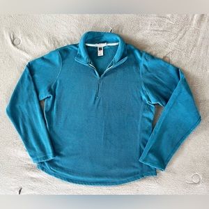 Large Blue Half Zip Stretch Fleece By Gap